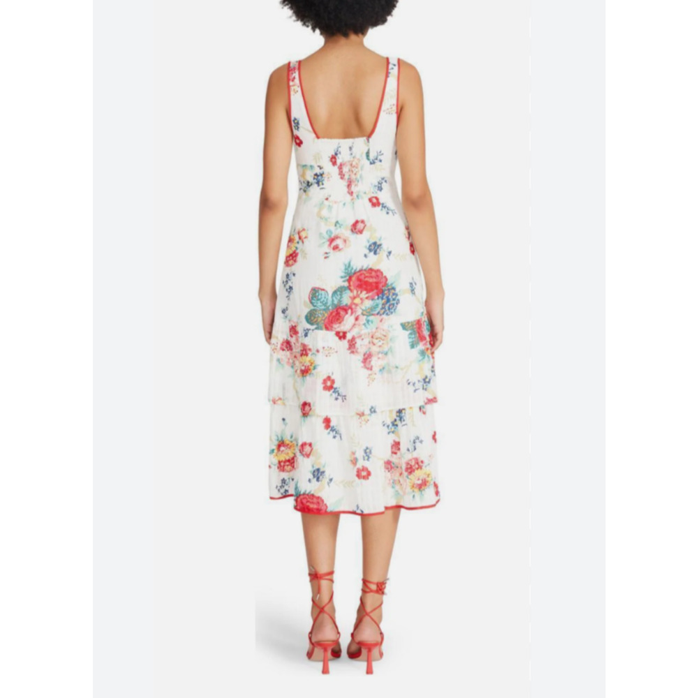BETSEY JOHNSON Riviera Women’s Size Large Floral Sleeveless Slit Midi Dress NEW - Picture 7 of 12